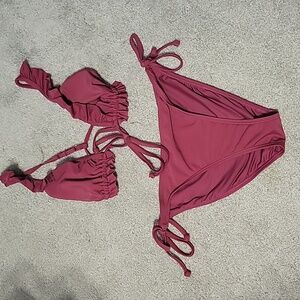 Old navy triangle ruffle bikini